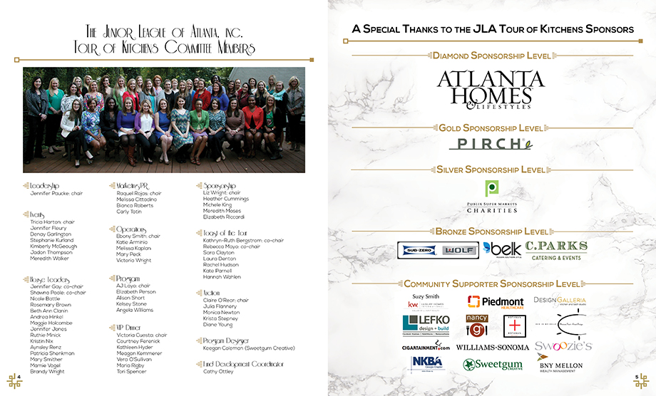 Tour of Kitchens committee members and sponsors